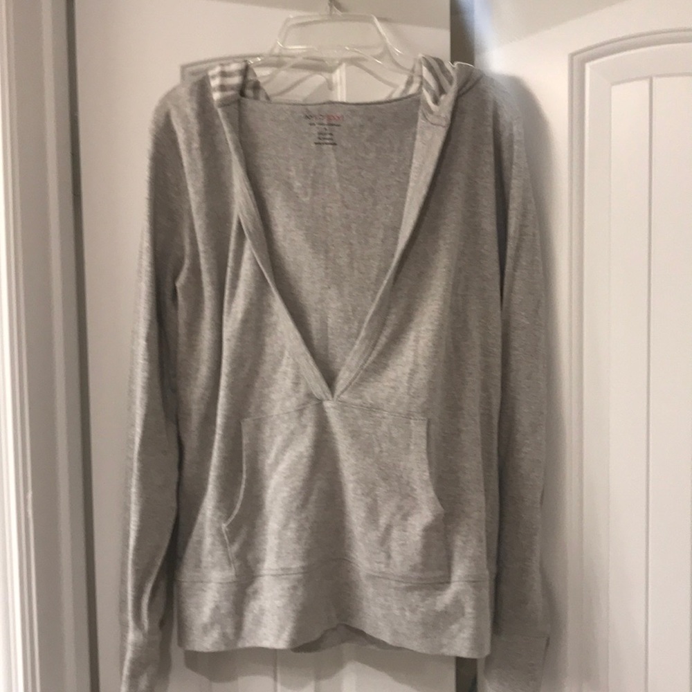 Deep v-neck hoodie